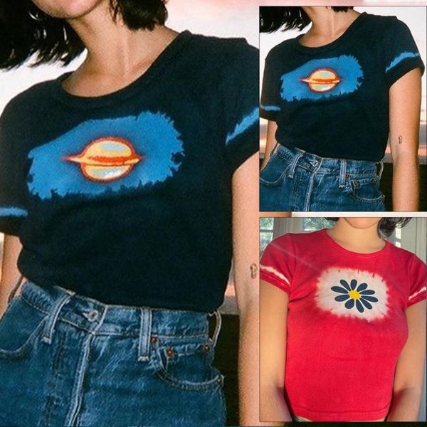 women's t-shirt summer female tee aesthetic loose women planet/floral print crop streetwear ladies tshirts harajuku clothes y2k, White
women's t-shirt summer female tee aesthetic loose women planet/floral print crop streetwear ladies tshirts harajuku clothes y2k, White