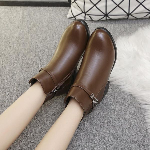 boots women leather winter fur warm snow female flat heels casual ankle mother soft bottom non-slip cotton shoes, Black
boots women leather winter fur warm snow female flat heels casual ankle mother soft bottom non-slip cotton shoes, Black