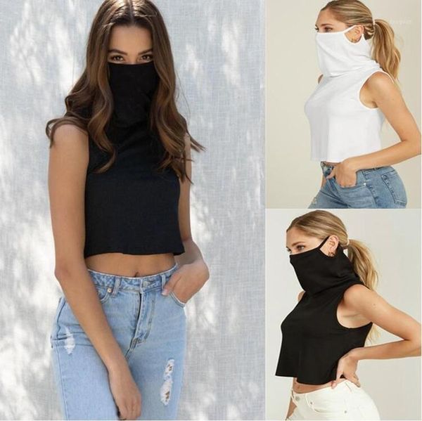 women's t-shirt 2021 summer women fashion solid sleeveless design sense mask sun protection tees cotton, White
women's t-shirt 2021 summer women fashion solid sleeveless design sense mask sun protection tees cotton, White