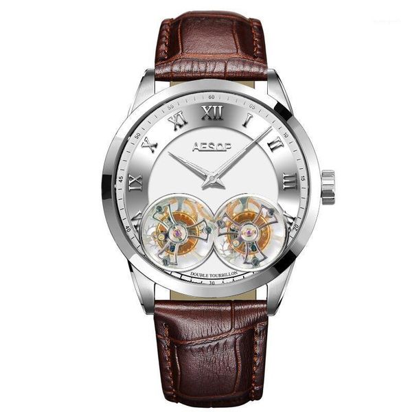 real original double tourbillon movement watches mens 2021 mechanical sapphire limited edition watch luxury wristwatches, Slivery;brown
real original double tourbillon movement watches mens 2021 mechanical sapphire limited edition watch luxury wristwatches, Slivery;brown