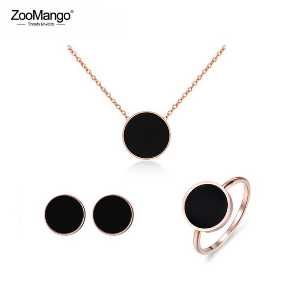 earrings & necklace zoomango black acrylic titanium steel chokers necklaces chain link bracelets stud rings sets wedding jewelry zse001, Silver
earrings & necklace zoomango black acrylic titanium steel chokers necklaces chain link bracelets stud rings sets wedding jewelry zse001, Silver