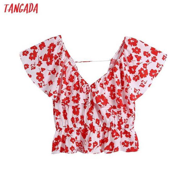 tangada women fashion bow floral print cropped blouse vintage v neck ruffled sleeves female shirts blusas chic be670 210609, White
tangada women fashion bow floral print cropped blouse vintage v neck ruffled sleeves female shirts blusas chic be670 210609, White