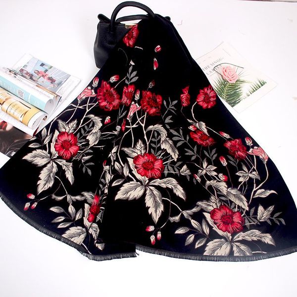 shawl female autumn and winter korean warm scarf double-sided imitation cashmere long wrap flowers explosion blanket cape scarves, Blue;gray
shawl female autumn and winter korean warm scarf double-sided imitation cashmere long wrap flowers explosion blanket cape scarves, Blue;gray