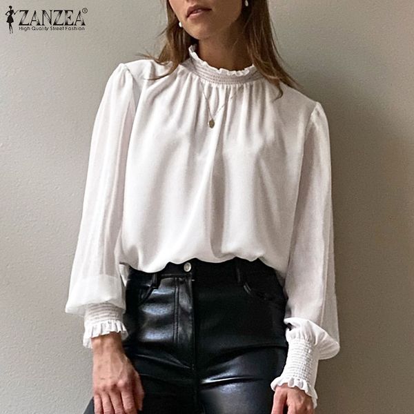 blouses stylish puff sleeve shirts women's spring blouses 2021 ruffle turtleneck female solid work blusas chemise plus size, White
blouses stylish puff sleeve shirts women's spring blouses 2021 ruffle turtleneck female solid work blusas chemise plus size, White
