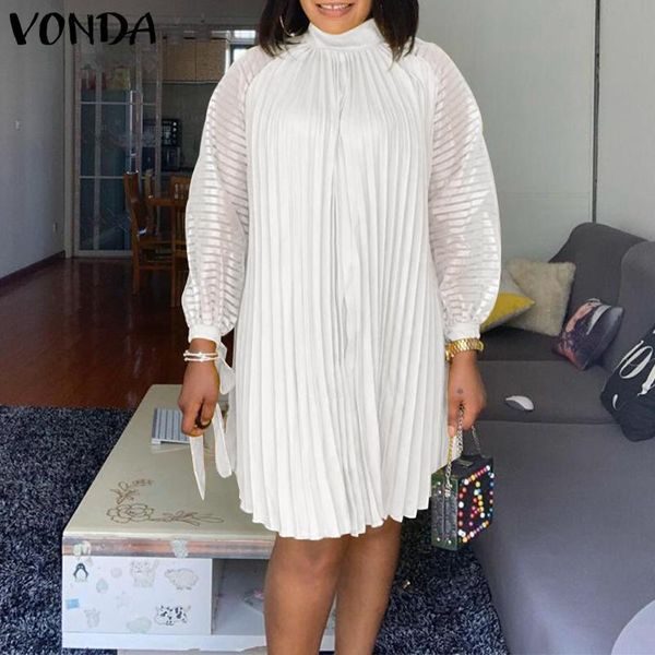 casual dresses spring knee-length dress 2021 vonda summer sundress women long sleeve see through party vestido elegant, Black;gray
casual dresses spring knee-length dress 2021 vonda summer sundress women long sleeve see through party vestido elegant, Black;gray