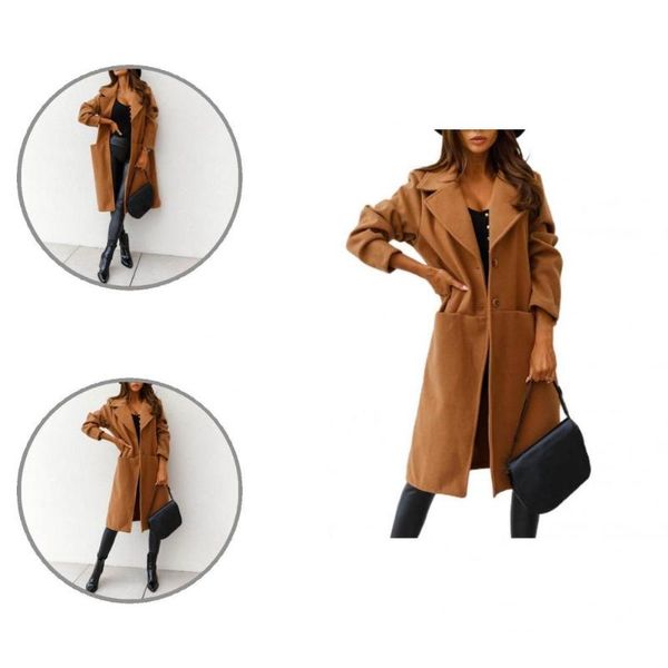 women's trench coats casual gorgeous long sleeve cardigan lady coat wear resistant women jacket for work, Tan;black 
women's trench coats casual gorgeous long sleeve cardigan lady coat wear resistant women jacket for work, Tan;black