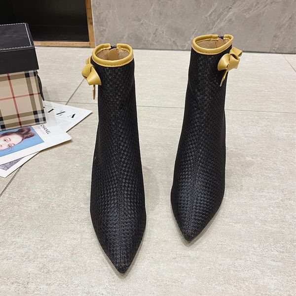 boots women's autumn winter ankle plush lining pointed toe bowknot stilettos shoes black gray high heels b157
boots women's autumn winter ankle plush lining pointed toe bowknot stilettos shoes black gray high heels b157