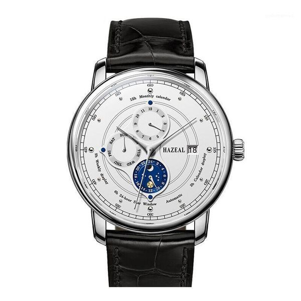 automatic watches mens,men luxury wrist watch hazeal man business self wind mechanical wristwatch waterproof clock leather strap wristwatche, Slivery;brown
automatic watches mens,men luxury wrist watch hazeal man business self wind mechanical wristwatch waterproof clock leather strap wristwatche, Slivery;brown