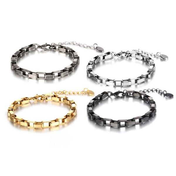 link, chain stainless steel vintage gold geometric block link men punk rock bracelet bangle jewelry gift for him, Black
link, chain stainless steel vintage gold geometric block link men punk rock bracelet bangle jewelry gift for him, Black