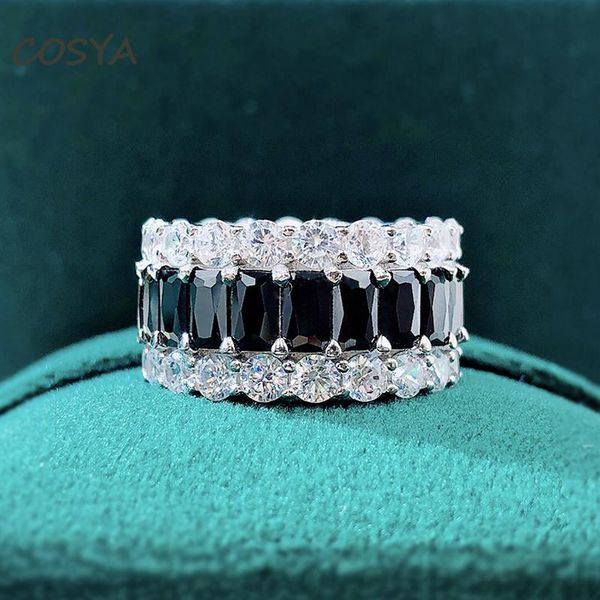 cluster rings cosya 100% 925 sterling silver geometric inlaid black high carbon diamond wide row ring fashion party creative fine jewelry gi, Golden;silver
cluster rings cosya 100% 925 sterling silver geometric inlaid black high carbon diamond wide row ring fashion party creative fine jewelry gi, Golden;silver