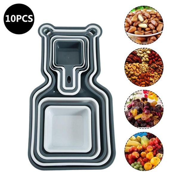 kitchen storage & organization 10pcs stackable snack tray set square salad fruit bowls measuring spoons portable tableware home office
kitchen storage & organization 10pcs stackable snack tray set square salad fruit bowls measuring spoons portable tableware home office