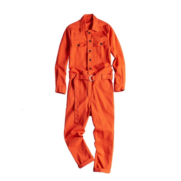 pantlapel orange red long-sleeved jumpsuit men's hip-hop casual loose multi-pocket comfortable overalls trousers, Black
pantlapel orange red long-sleeved jumpsuit men's hip-hop casual loose multi-pocket comfortable overalls trousers, Black