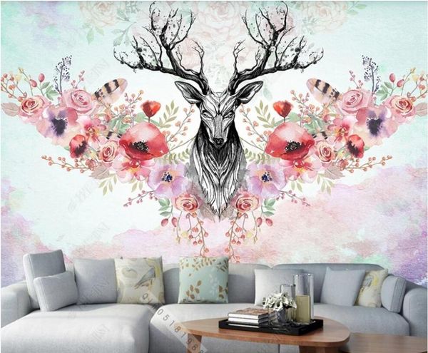 custom mural 3d po wallpaper european hand painted elk flowers living room home decor for walls in rolls wallpapers
custom mural 3d po wallpaper european hand painted elk flowers living room home decor for walls in rolls wallpapers