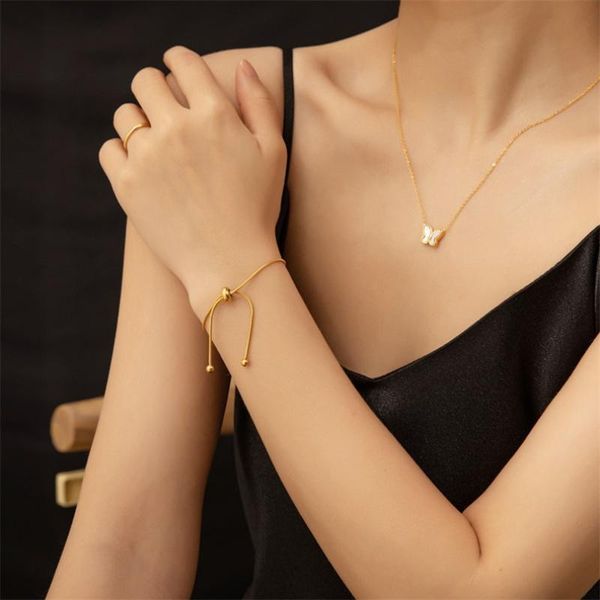 charm bracelets retractable snake chain bracelet stainless jewelry minimalist women, Golden;silver
charm bracelets retractable snake chain bracelet stainless jewelry minimalist women, Golden;silver