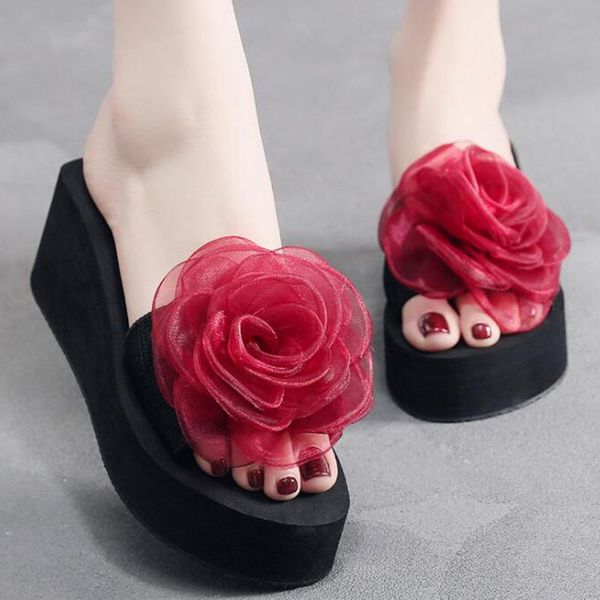 slippers sandals women fashion flower flip flops slope with thick crust female non-slip comfortable beach and woman s156, Black
slippers sandals women fashion flower flip flops slope with thick crust female non-slip comfortable beach and woman s156, Black