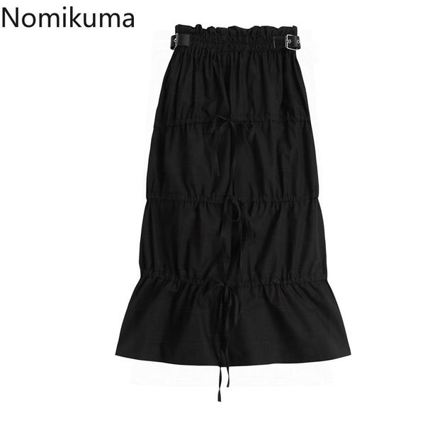 nomikuma korean drawstring pleated women skirt causal pu belt high waist elegant skirts spring new faldas mujer 6f312 210427, Black
nomikuma korean drawstring pleated women skirt causal pu belt high waist elegant skirts spring new faldas mujer 6f312 210427, Black
