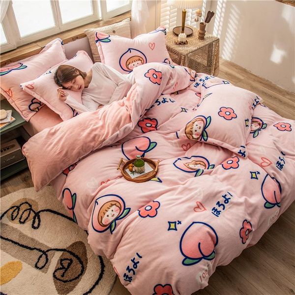 bedding sets flannel duvet cover set winter thickened milk velvet 4pcs warm sheet gift size comforter
bedding sets flannel duvet cover set winter thickened milk velvet 4pcs warm sheet gift size comforter