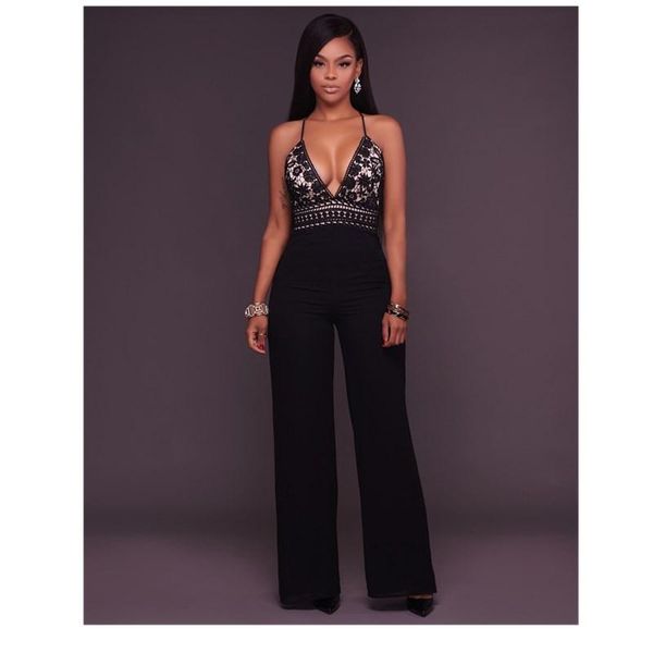 women's jumpsuits & rompers 2021 summer lace women deep v strap see through bodycon backless wide leg playsuits romper black, Black;white
women's jumpsuits & rompers 2021 summer lace women deep v strap see through bodycon backless wide leg playsuits romper black, Black;white