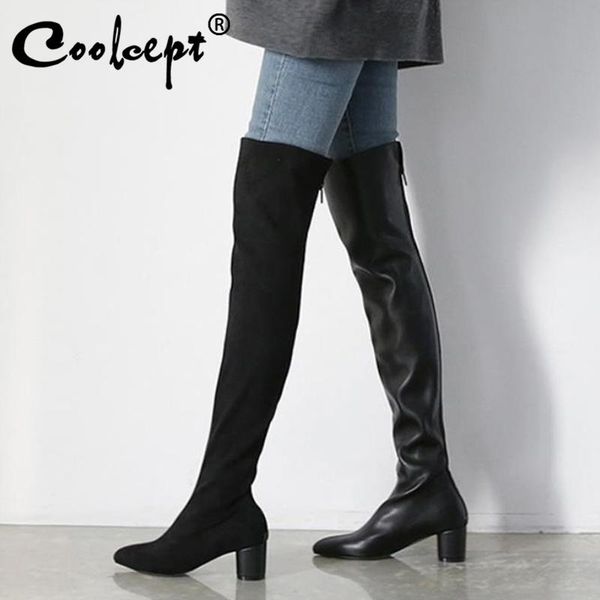 boots coolcept women strecth fashion warm high heel winter shoes woman over knee boot pointed toe daily footwear size 33-40, Black
boots coolcept women strecth fashion warm high heel winter shoes woman over knee boot pointed toe daily footwear size 33-40, Black