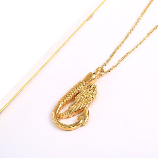 stainless steel fish hook cremation pendant necklace with angel wings can store ashes/hair souvenir pets, Silver
stainless steel fish hook cremation pendant necklace with angel wings can store ashes/hair souvenir pets, Silver