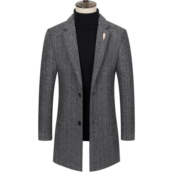 men's wool & blends autumn winter men woolen coats male turn-down collar casual jacket fashion slim trench coat overcoat, Black
men's wool & blends autumn winter men woolen coats male turn-down collar casual jacket fashion slim trench coat overcoat, Black
