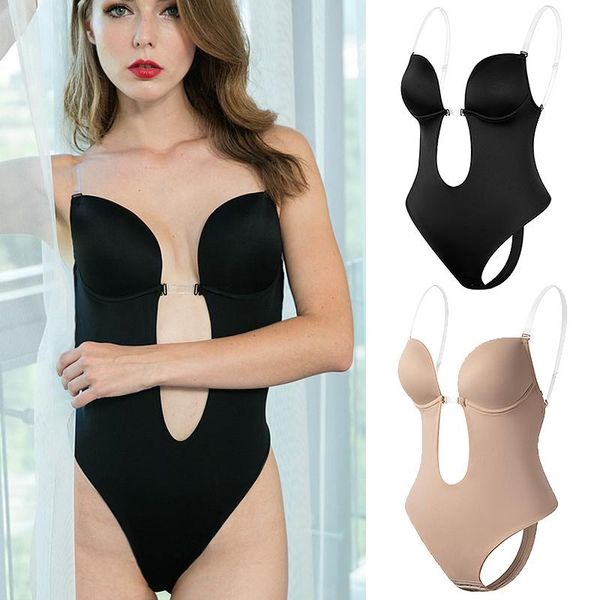 women's shapers women backless bra body shapewear seamless u plunge bodysuit bridal thong shaper corset for wedding slimming underwear, Black;white
women's shapers women backless bra body shapewear seamless u plunge bodysuit bridal thong shaper corset for wedding slimming underwear, Black;white