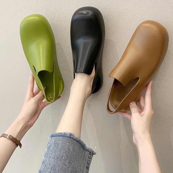 sandals jelly rain boots women 2021 summer korean fashion wild lazy baotou flat and slippers, Black
sandals jelly rain boots women 2021 summer korean fashion wild lazy baotou flat and slippers, Black