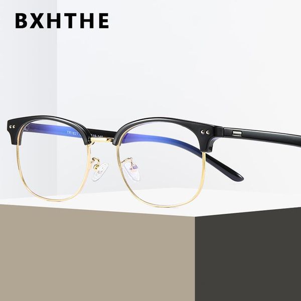 fashion sunglasses frames 2021 retro metal men's half frame glasses women transparent prescription eyeglasses optical myopia clear spec, Black
fashion sunglasses frames 2021 retro metal men's half frame glasses women transparent prescription eyeglasses optical myopia clear spec, Black