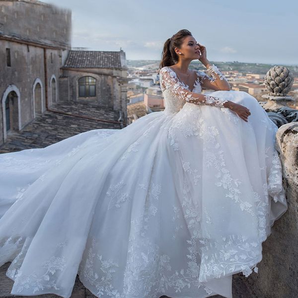 vestidos de novia bridal gown long sleeve wedding dresses pearls appliques fashion robes de mariage backless hochzeitskleid, White
vestidos de novia bridal gown long sleeve wedding dresses pearls appliques fashion robes de mariage backless hochzeitskleid, White