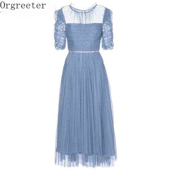 summer dot printted pleated long dress for women short sleeve retro mesh robe party vestidos with shinny diamonds belt 210525, Black;gray
summer dot printted pleated long dress for women short sleeve retro mesh robe party vestidos with shinny diamonds belt 210525, Black;gray