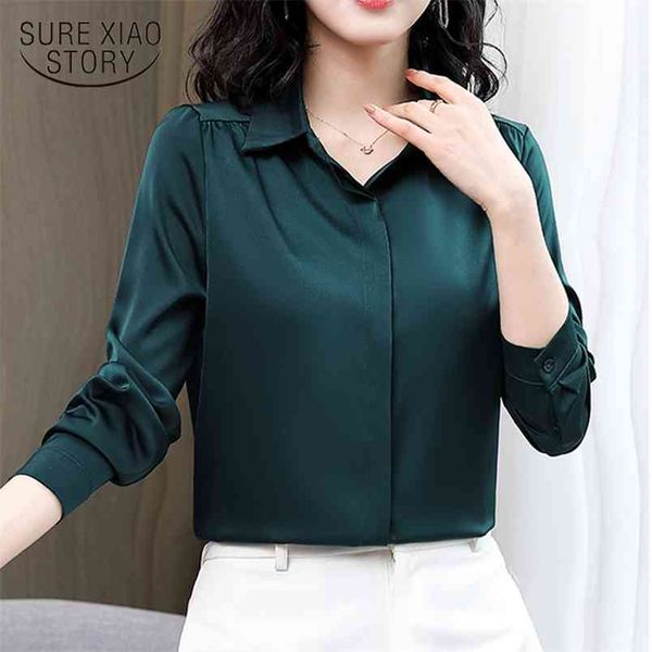women shirt fashion long sleeve ol satin shirts blouse turn down collar silk and s blusas 13040 210506, White
women shirt fashion long sleeve ol satin shirts blouse turn down collar silk and s blusas 13040 210506, White