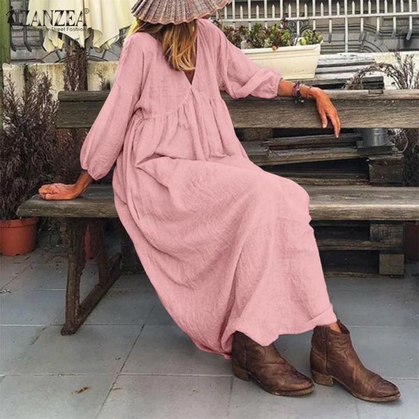 casual dresses puff sleeve v neck maxi long dress women autumn sundress female solid cotton linen holiday vestido robe 7, Black;gray
casual dresses puff sleeve v neck maxi long dress women autumn sundress female solid cotton linen holiday vestido robe 7, Black;gray