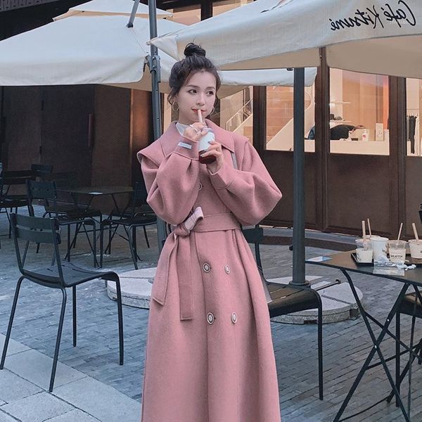 women's wool & blends 2021 women korean winter long overcoat outwear coat loose plus size cardigans full sleeve manteau femme hiver ele, Black
women's wool & blends 2021 women korean winter long overcoat outwear coat loose plus size cardigans full sleeve manteau femme hiver ele, Black