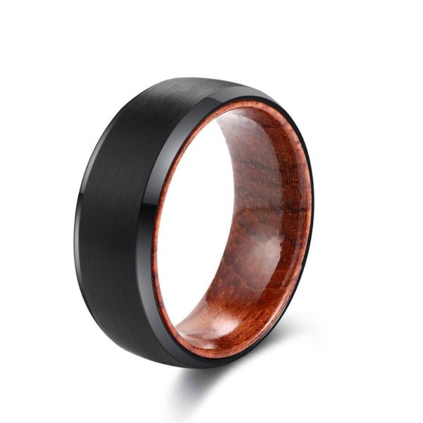ring black 8mm men's wedding band beveled edges rosewood liner comfort fit cluster rings, Golden;silver
ring black 8mm men's wedding band beveled edges rosewood liner comfort fit cluster rings, Golden;silver