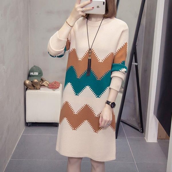 casual dresses women knitted dress 2021 autumn winter long sections loose large size o-neck sleeve bottoming, Black;gray
casual dresses women knitted dress 2021 autumn winter long sections loose large size o-neck sleeve bottoming, Black;gray
