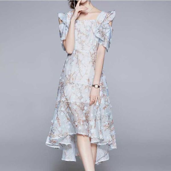 zawfl runway fashion blue summer women dress flare sleeve print 3d flower embroidery long mesh party holiday 210525, Black;gray
zawfl runway fashion blue summer women dress flare sleeve print 3d flower embroidery long mesh party holiday 210525, Black;gray