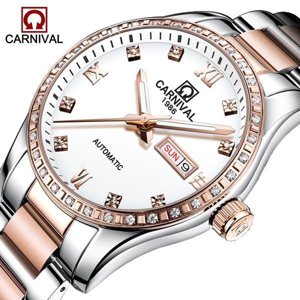 wristwatches carnival men's fashion business luminous waterproof calendar stainless steel strap automatic mechanical watches reloj homb, Slivery;brown
wristwatches carnival men's fashion business luminous waterproof calendar stainless steel strap automatic mechanical watches reloj homb, Slivery;brown