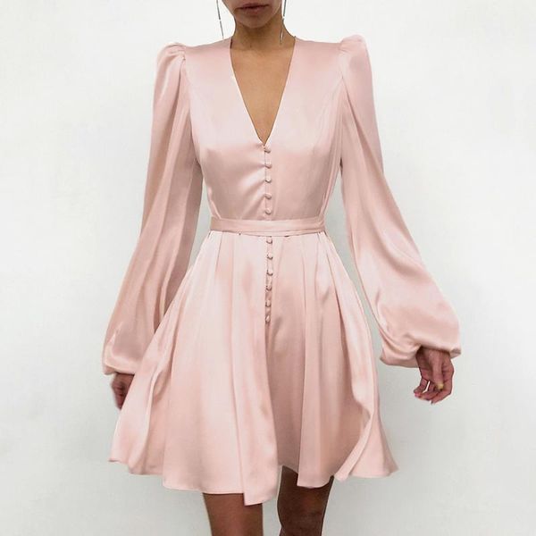 casual dresses lexie zhang spring 2021 satin light ding v-neck dress women design sense lantern sleeve skirt, Black;gray
casual dresses lexie zhang spring 2021 satin light ding v-neck dress women design sense lantern sleeve skirt, Black;gray
