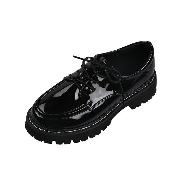 platform women leather shoes lace-up causal british style square heel pumps spring sewing retro dress, Black
platform women leather shoes lace-up causal british style square heel pumps spring sewing retro dress, Black