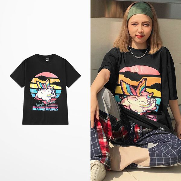 tee fashions retro funny flying pork printing cotton summer high street rock t-shirts hip hop men skateboard homme shirt, White;black
tee fashions retro funny flying pork printing cotton summer high street rock t-shirts hip hop men skateboard homme shirt, White;black