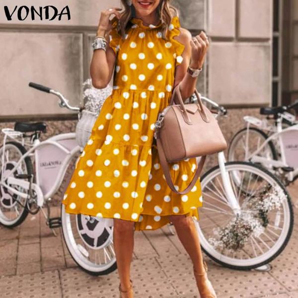 casual dresses women mini sundress holiday party ruffled dress polka dot print beach 2021 vonda vestido plus size, Black;gray
casual dresses women mini sundress holiday party ruffled dress polka dot print beach 2021 vonda vestido plus size, Black;gray
