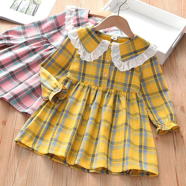 girl's dresses fashion plaid summer dress 2021 girls party long sleeve prom for children clothing vestidos 3-10 age, Red;yellow
girl's dresses fashion plaid summer dress 2021 girls party long sleeve prom for children clothing vestidos 3-10 age, Red;yellow