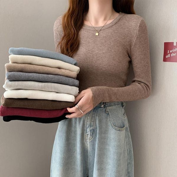 women's sweaters 2021 basic o-neck solid autumn winter pullovers female women fashion knitted ribbed sweater slim long sleeve badycon p, White;black
women's sweaters 2021 basic o-neck solid autumn winter pullovers female women fashion knitted ribbed sweater slim long sleeve badycon p, White;black