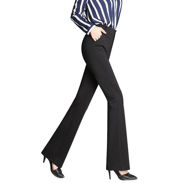 women's pants & capris 2021 autumn large size micro bell bottom high waist work, Black;white
women's pants & capris 2021 autumn large size micro bell bottom high waist work, Black;white