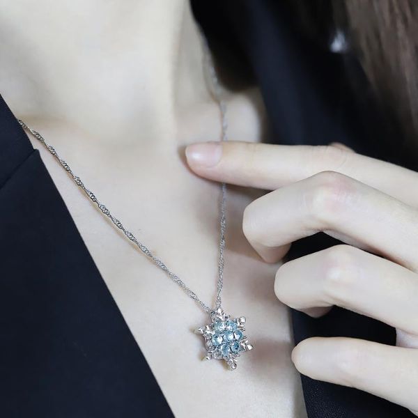 pendant necklaces charm vintage lady blue crystal snowflake zircon flower pendants jewelry gift for women girls wholesale, Silver
pendant necklaces charm vintage lady blue crystal snowflake zircon flower pendants jewelry gift for women girls wholesale, Silver