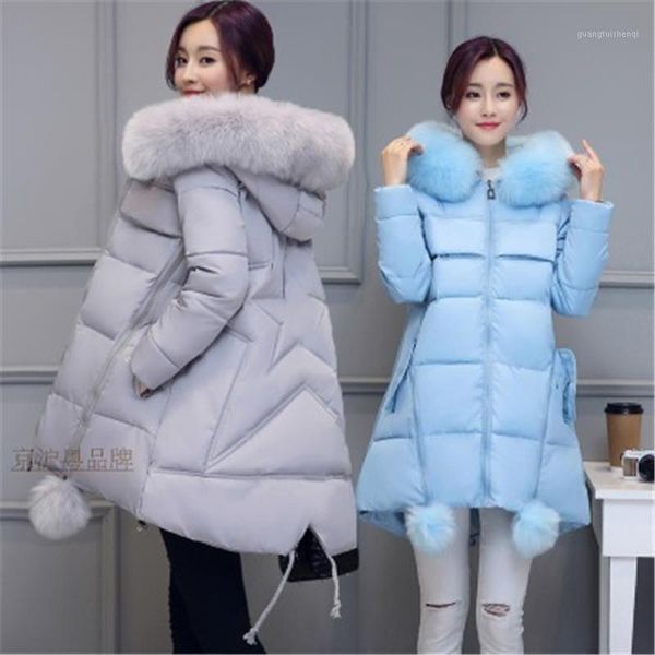 women's down & parkas autumn winter loose plus size large fur collar cotton-padded jacket fashion cloak type warm casual fat sister, Black
women's down & parkas autumn winter loose plus size large fur collar cotton-padded jacket fashion cloak type warm casual fat sister, Black