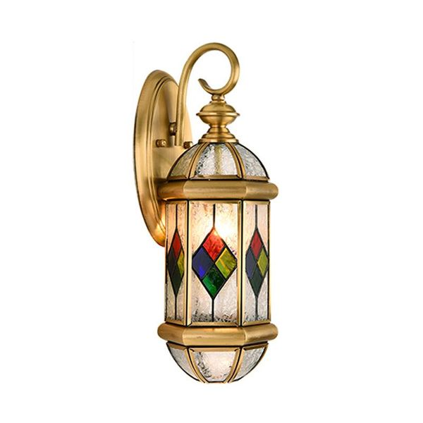 european style copper wall lamp retro romantic waterproof antirust villa garden balcony corridor glass outdoor lights e27 lamps
european style copper wall lamp retro romantic waterproof antirust villa garden balcony corridor glass outdoor lights e27 lamps