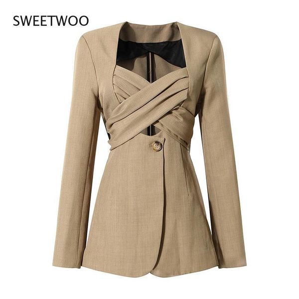 spring ladies blazer korean fashion solid color bow tie design casual versatile mid-length women's suits & blazers, White;black
spring ladies blazer korean fashion solid color bow tie design casual versatile mid-length women's suits & blazers, White;black