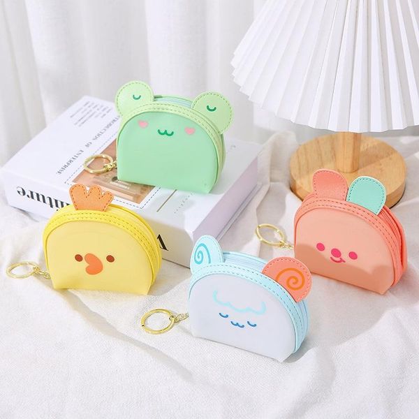 wallets japanese and korean cartoon jelly color cute animal zero wallet gift couple zipper coin bag, Red;black
wallets japanese and korean cartoon jelly color cute animal zero wallet gift couple zipper coin bag, Red;black