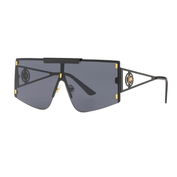 sunglasses european and american fashion one piece men's trendy frameless metal sun visor, White;black
sunglasses european and american fashion one piece men's trendy frameless metal sun visor, White;black
